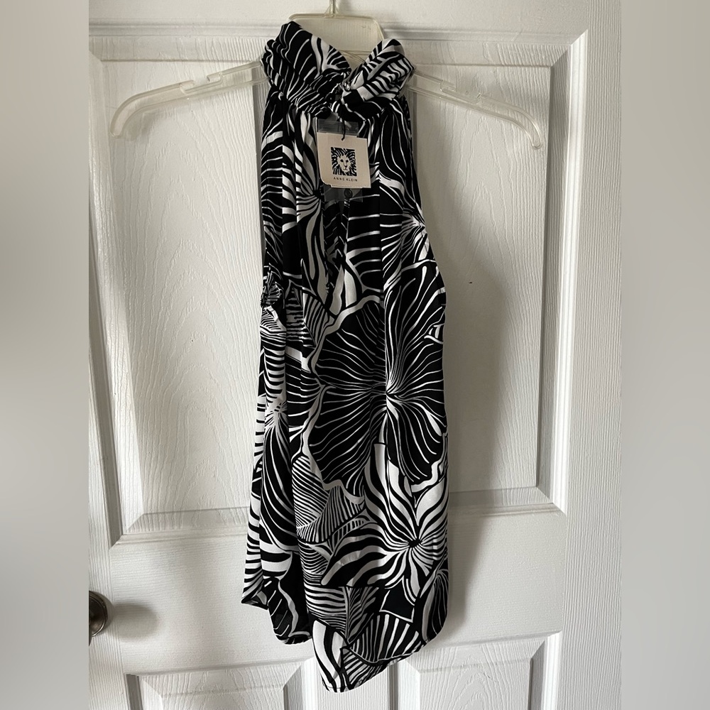 ANNE KLEIN Women's Printed Sleeveless Halter Top